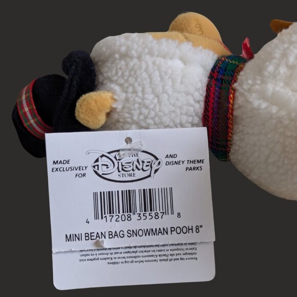 Disney Store Mini Bean Bag Snowman Pooh – 8" Plush w/ Tag - Picture 2 of 2